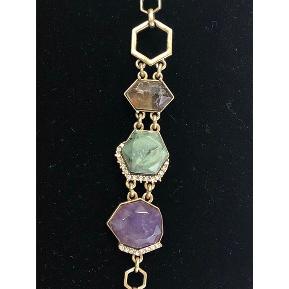 CHLOE + ISABEL geometric multi-stone statement necklace - N171 - Picture 3 of 4